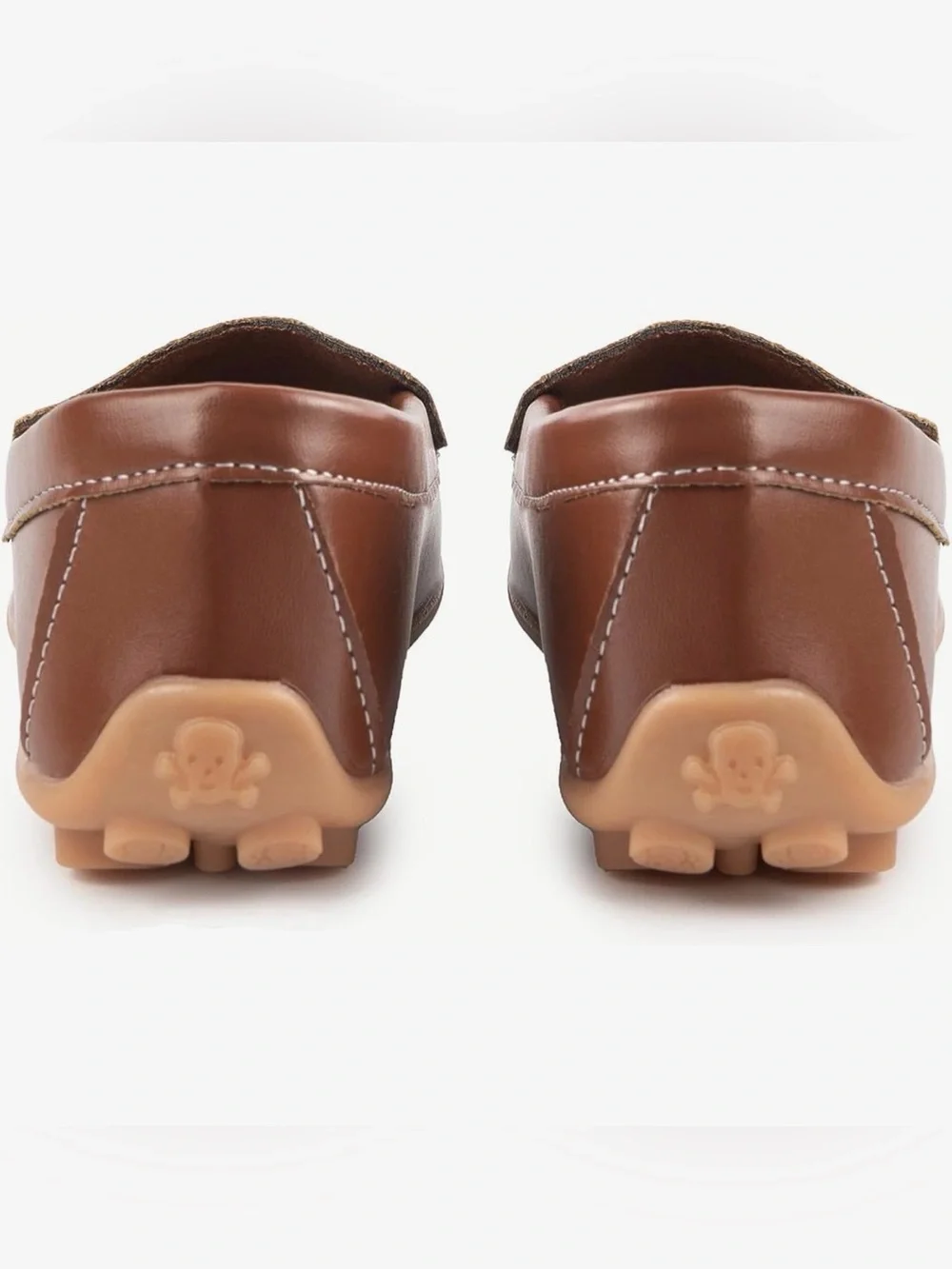 Kids Brown Slip-On Loafers Boys size 1 dress brown/tan